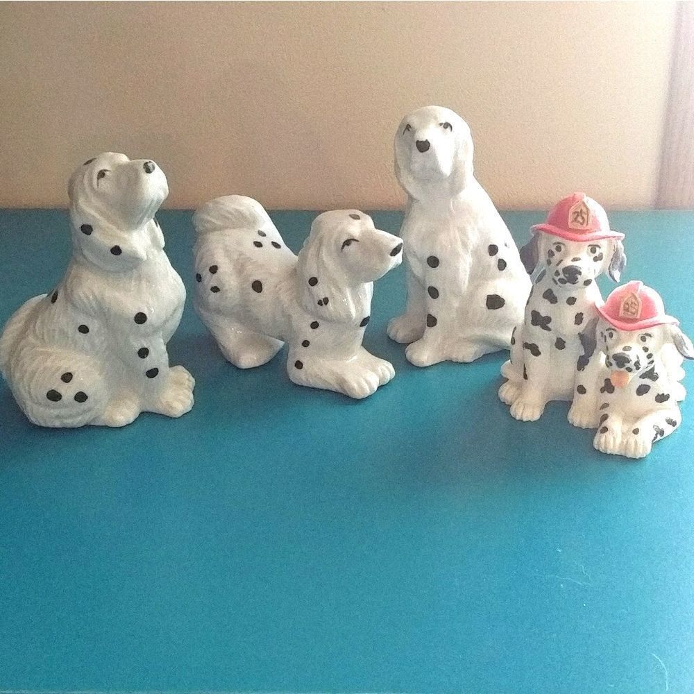 Dalmatian firefighter decoration decor figure